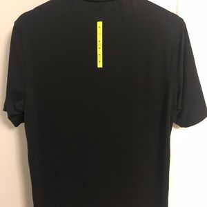 Atheleisure black polo shirt